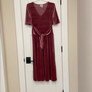 Mauve Velvet MIDI dress
